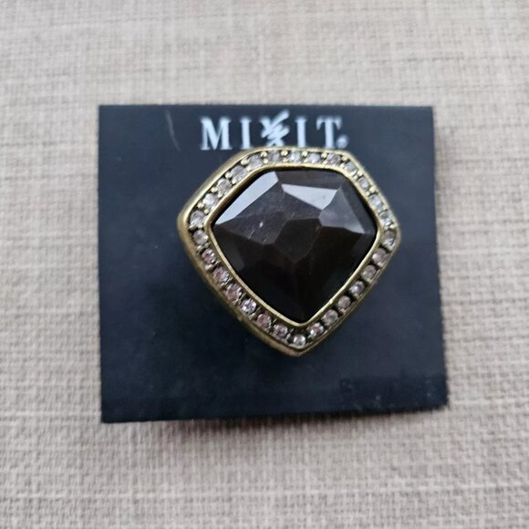 Mixit Women Rings Stretched Adjustable Ring Gold Tone Fashion Jewelry NWT - Picture 3 of 10